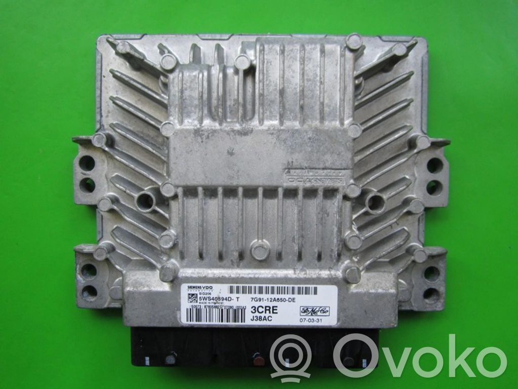 Engine control unit/module ECU   7G9112A650DE,5WS40594DT