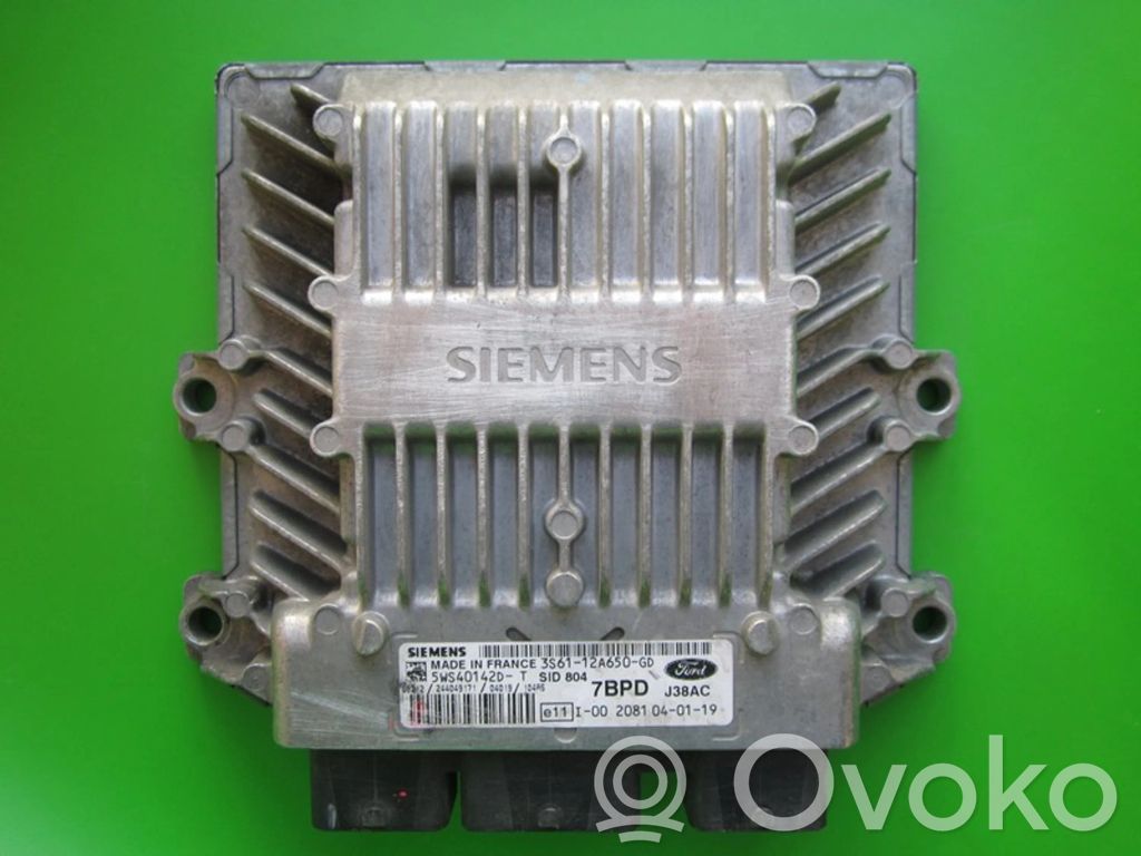 Engine control unit/module ECU   3S6112A650GD,5WS40142DT