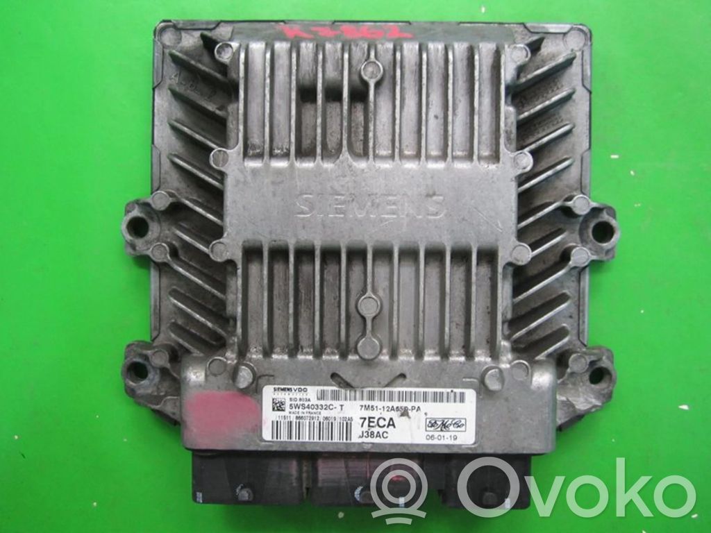 Engine control unit/module ECU   7M5112A650PA,5WS40332CT