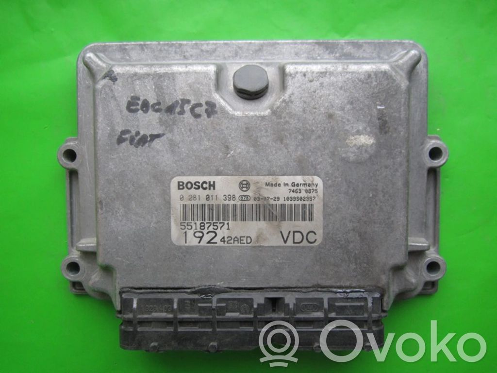 Engine control unit/module ECU   55187571,0281011398
