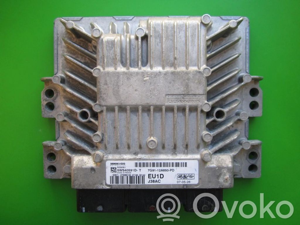 Engine control unit/module ECU   7G9112A650PD,5WS40591DT