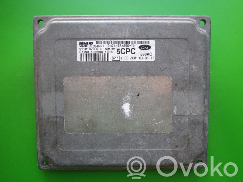 Ford Fiesta Unidad de control/módulo ECU del motor 