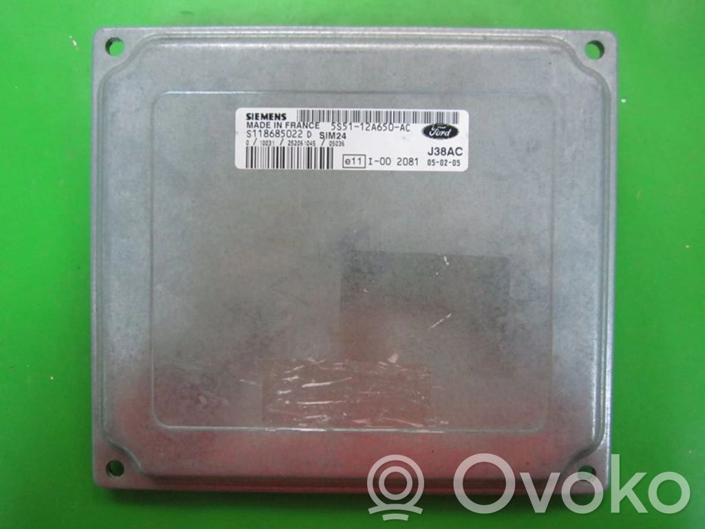 Engine control unit/module ECU   5S5112A650AC,S118685022D