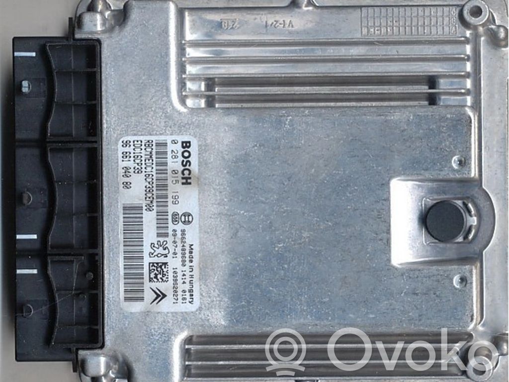 Peugeot 407 Unité de commande, module ECU de moteur 