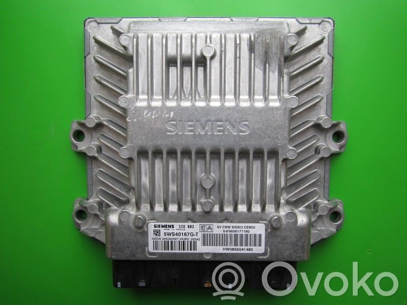 Engine control unit/module ECU   9656171180,5WS40167GT