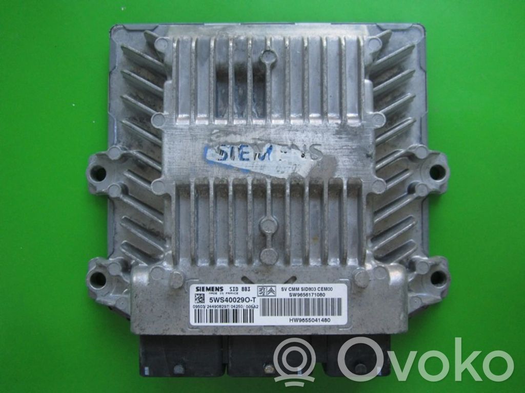 Engine control unit/module ECU   9656171080,5WS40029OT