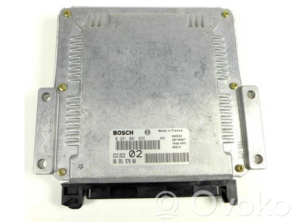 Engine control unit/module ECU   9635157980,0281001866