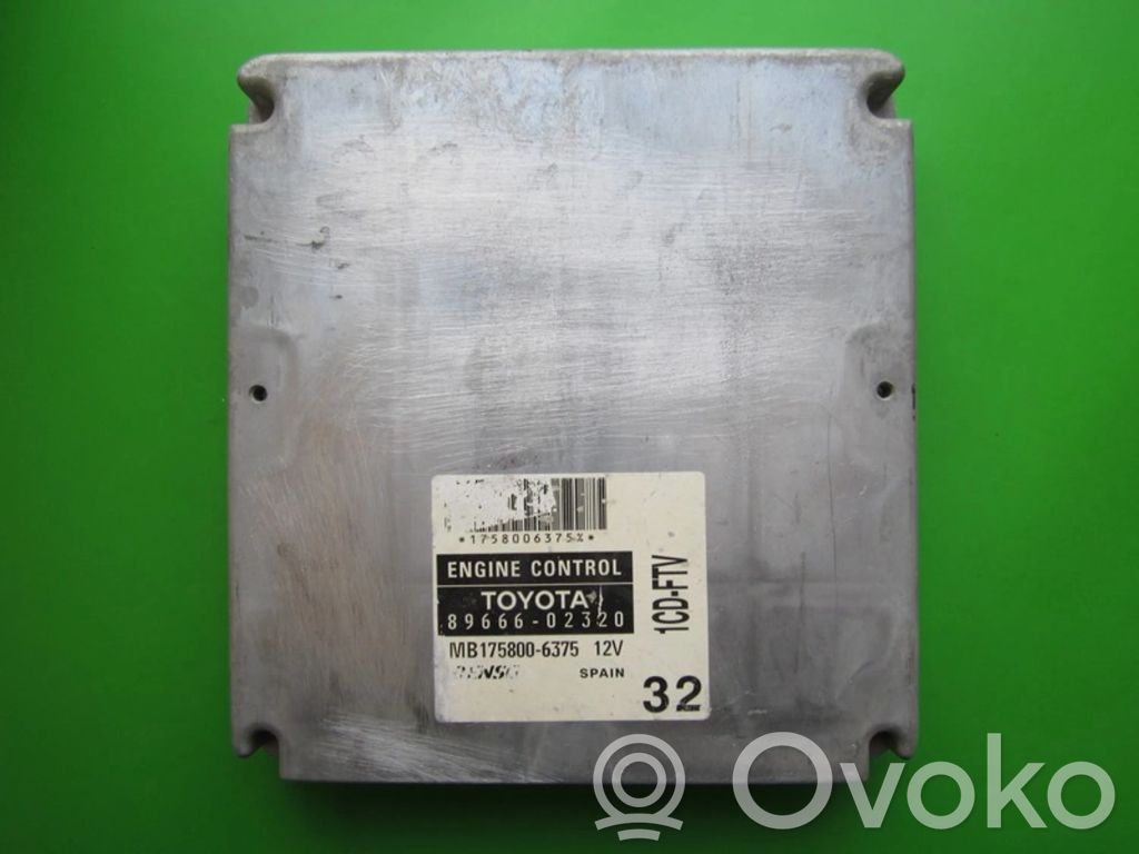 Toyota Corolla E120 E130 Komputer / Sterownik ECU silnika 