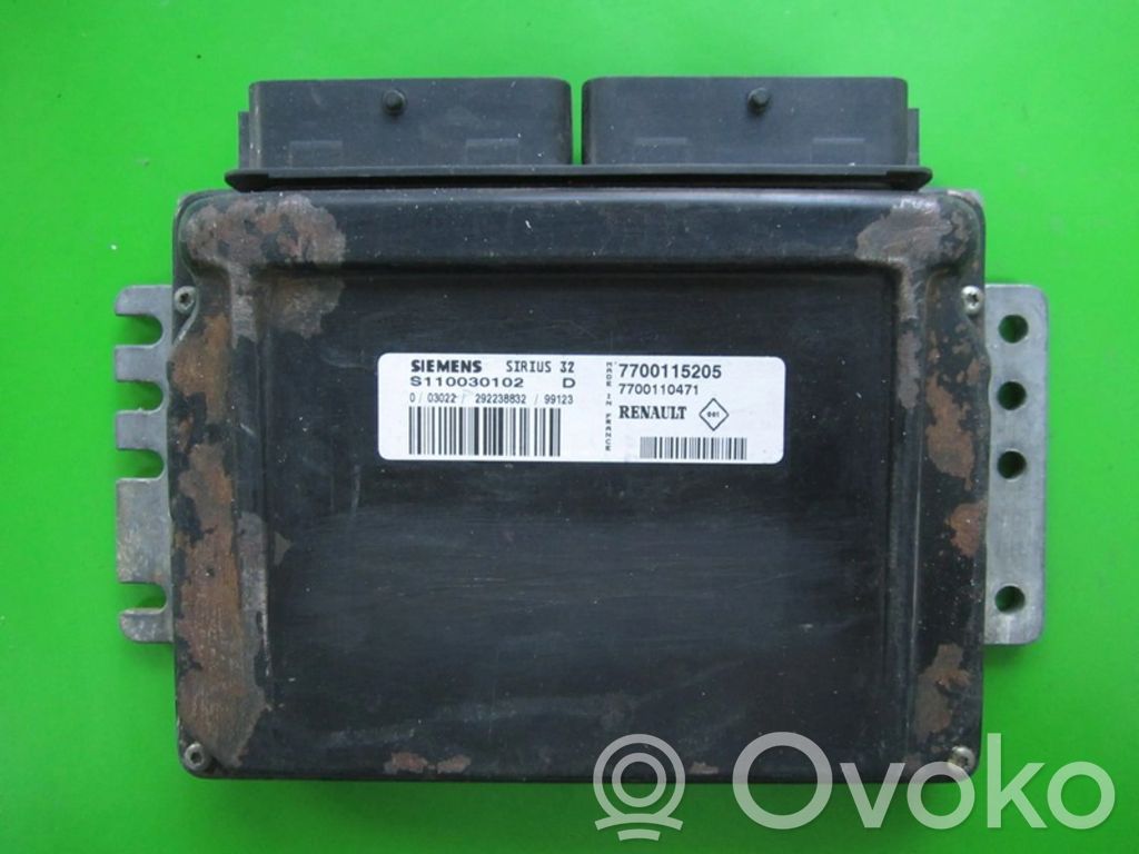 Engine control unit/module ECU   7700115205,S110030102D