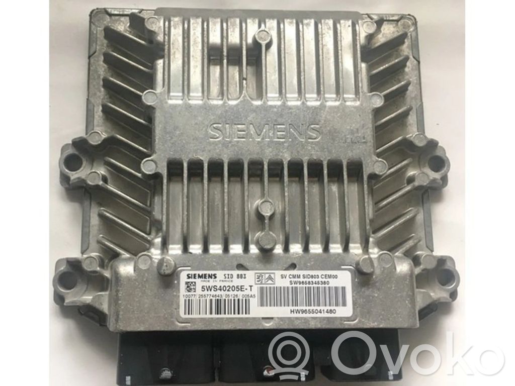 Engine control unit/module ECU   9658345380,5WS40205ET