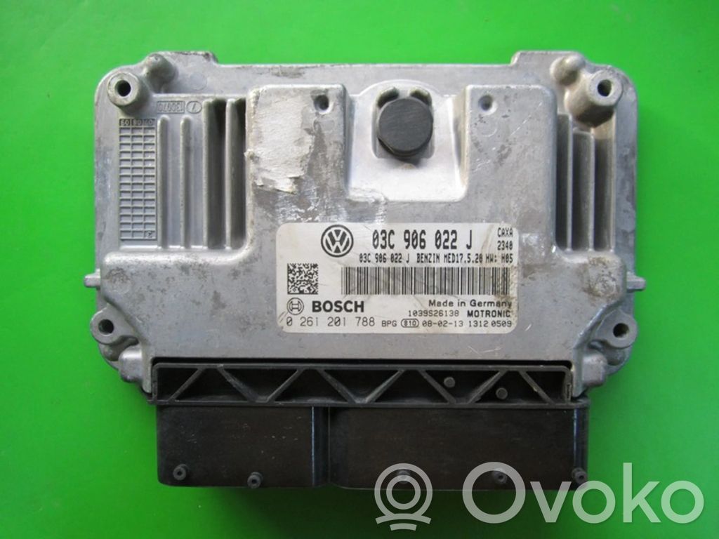 Engine control unit/module ECU   03C906022J,0261201788