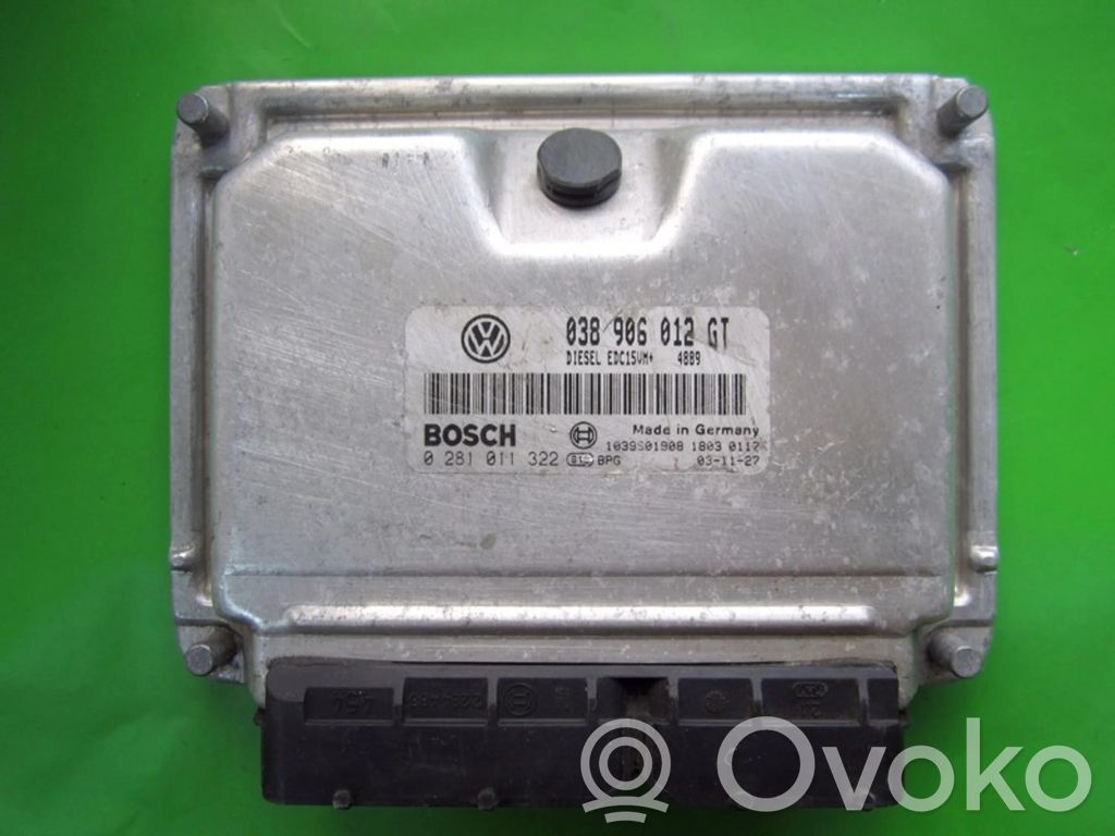 Engine control unit/module ECU   038906012GT,0281011322