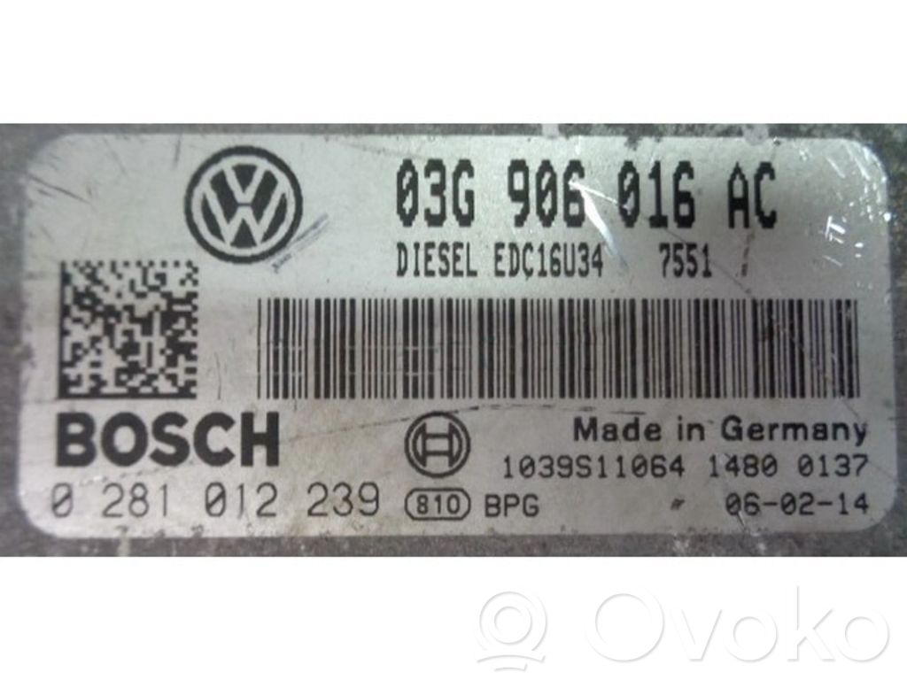 Volkswagen Golf V Engine control unit/module ECU 