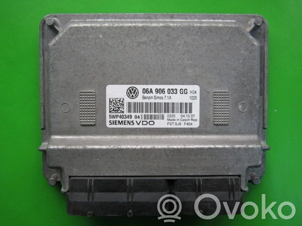 Engine control unit/module ECU   06A906033GG,5WP40349