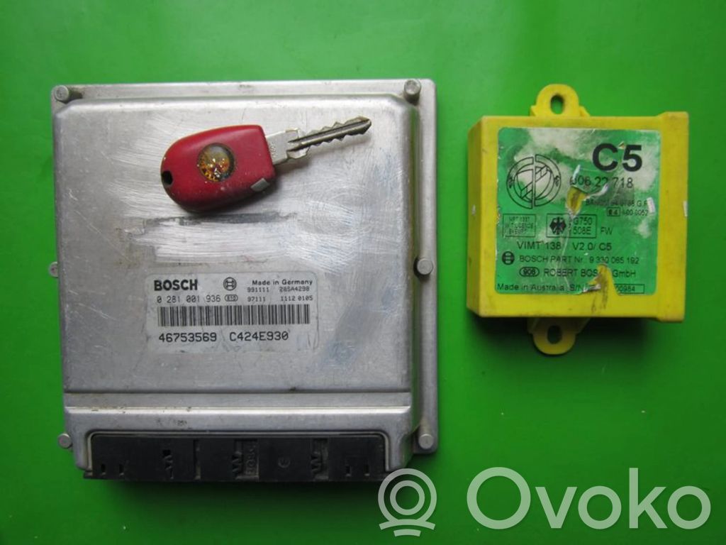 Alfa Romeo 145 - 146 Engine ECU kit and lock set 