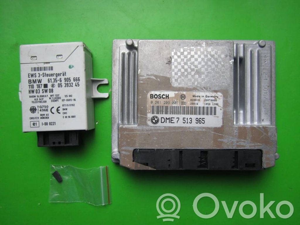 BMW 3 E46 Komputer / Sterownik ECU i komplet kluczy 