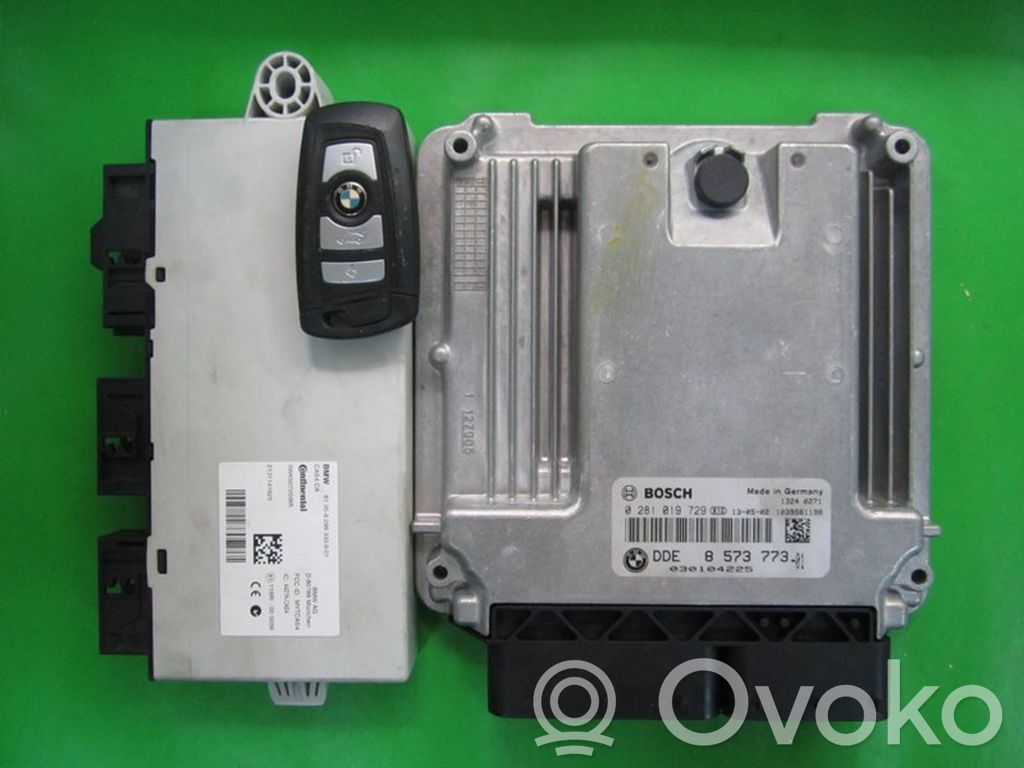 BMW 3 F30 F35 F31 Komputer / Sterownik ECU i komplet kluczy 