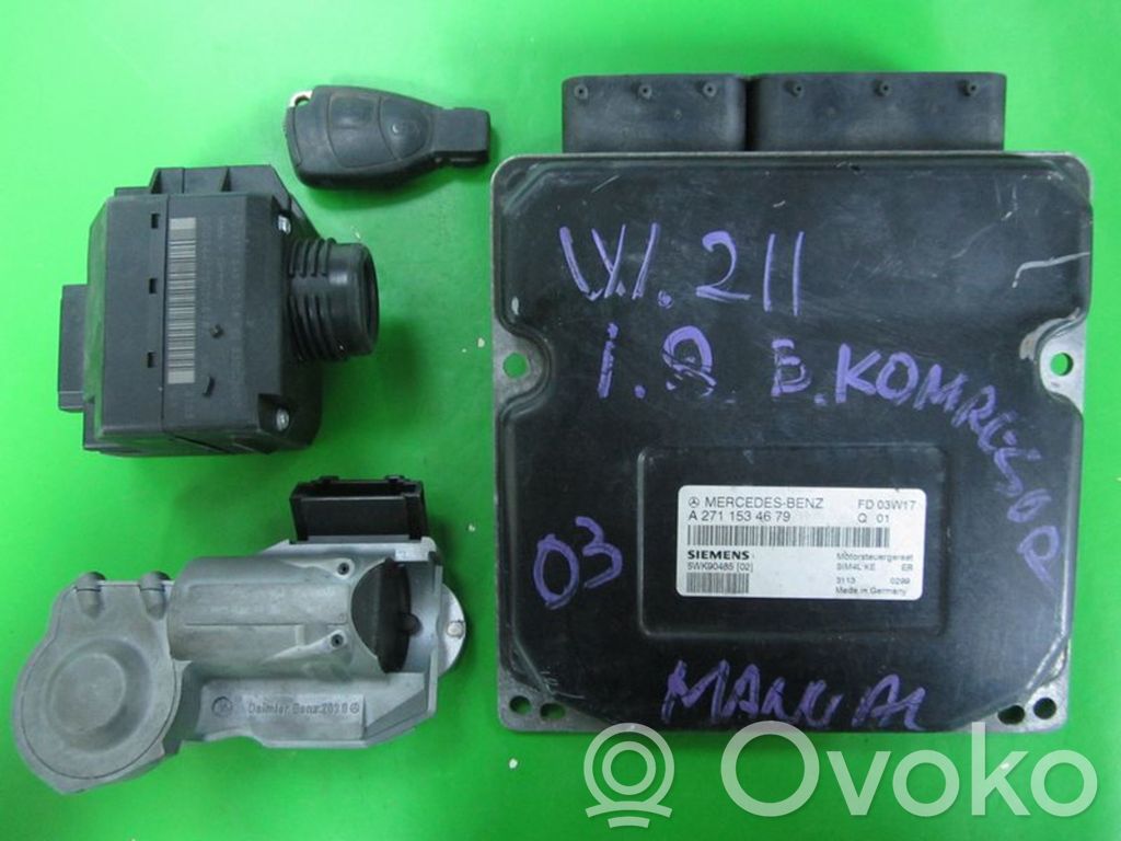Mercedes-Benz E W211 Komputer / Sterownik ECU i komplet kluczy 