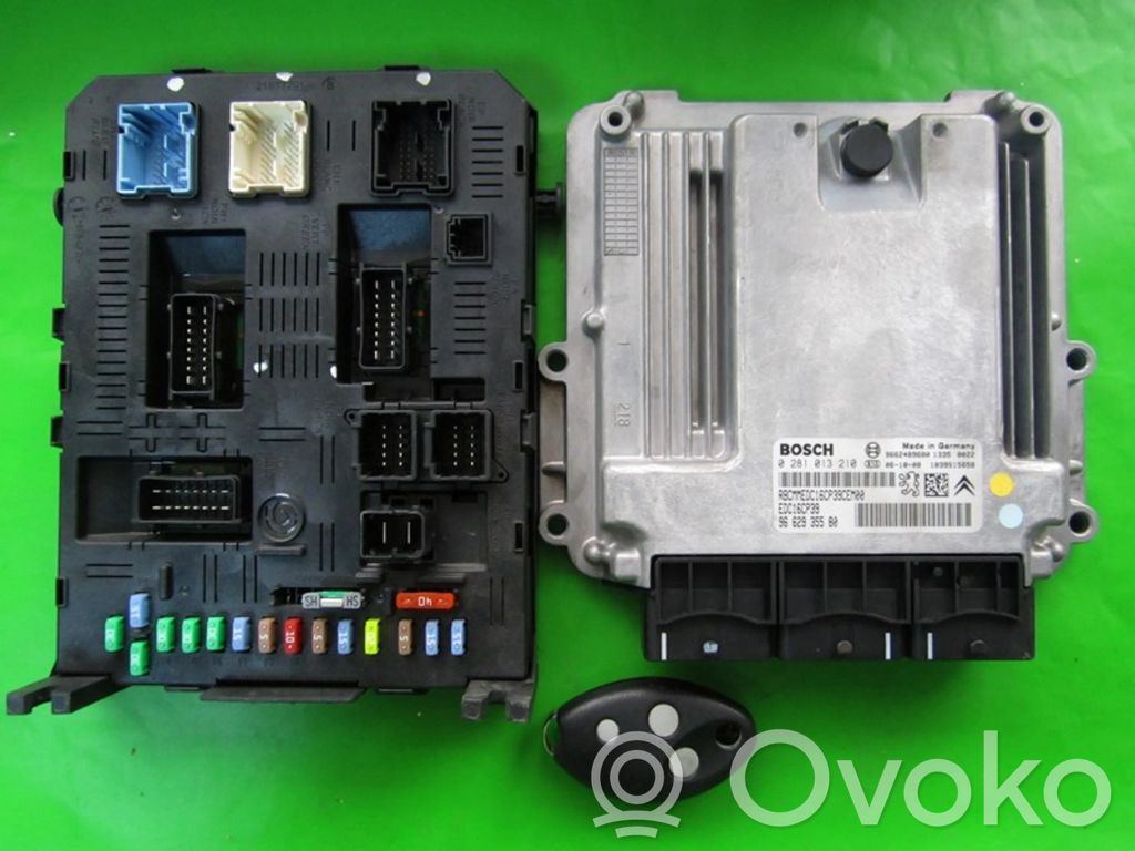 Citroen C5 Juego de cerradura y set ECU del motor 