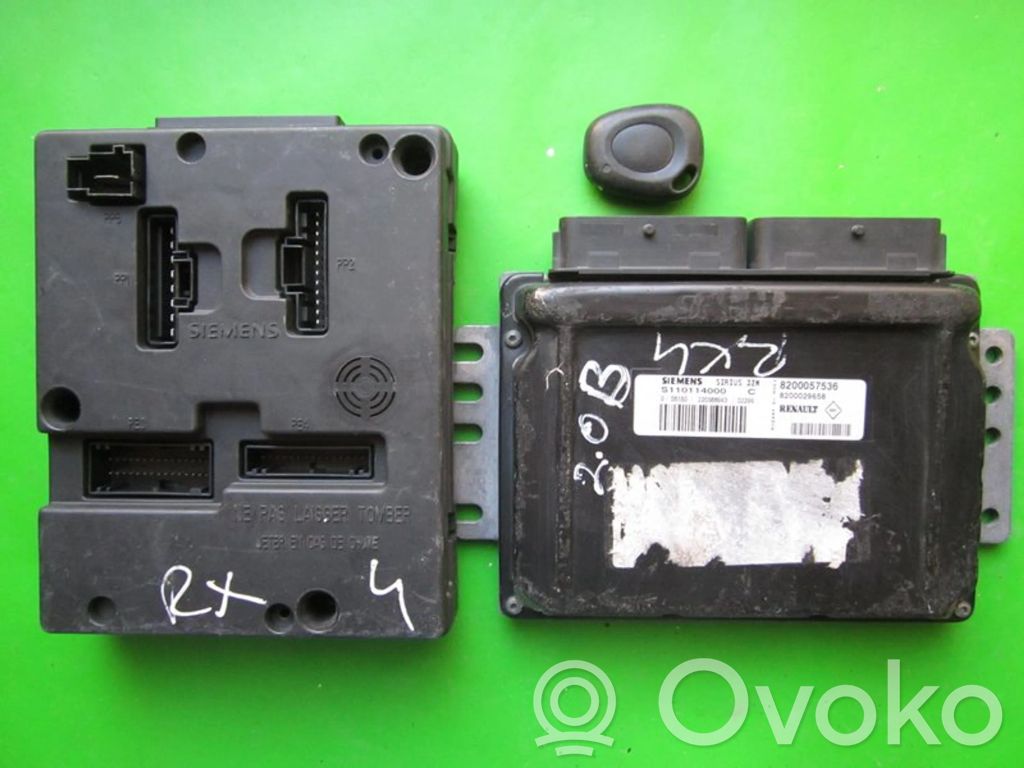 Renault Scenic I Engine ECU kit and lock set 