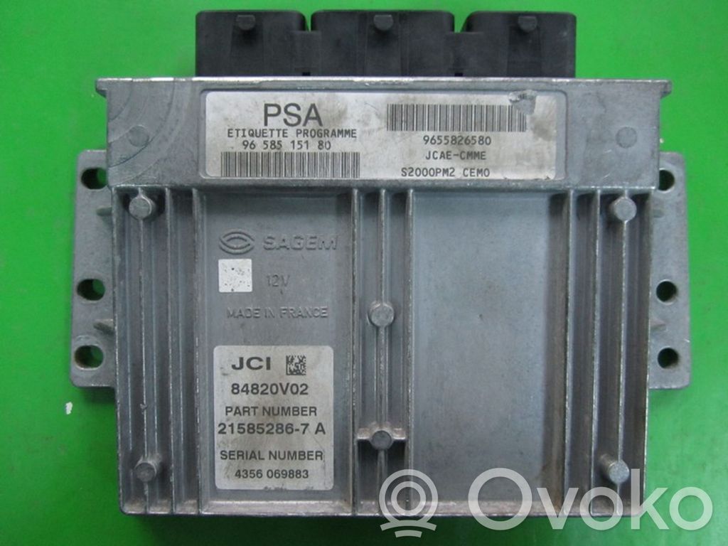 Komputer / Sterownik ECU silnika   9658515180,21585286