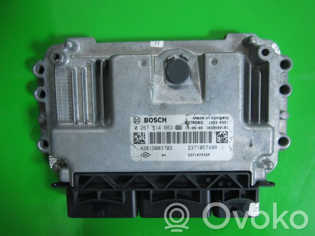 Engine control unit/module ECU   237107242R,0261S14663