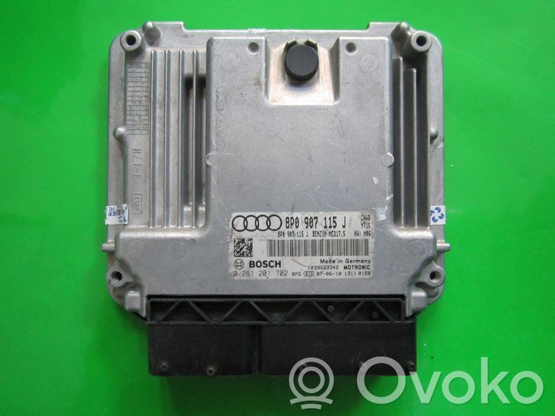 Engine control unit/module ECU   8P0907115J,0261201702