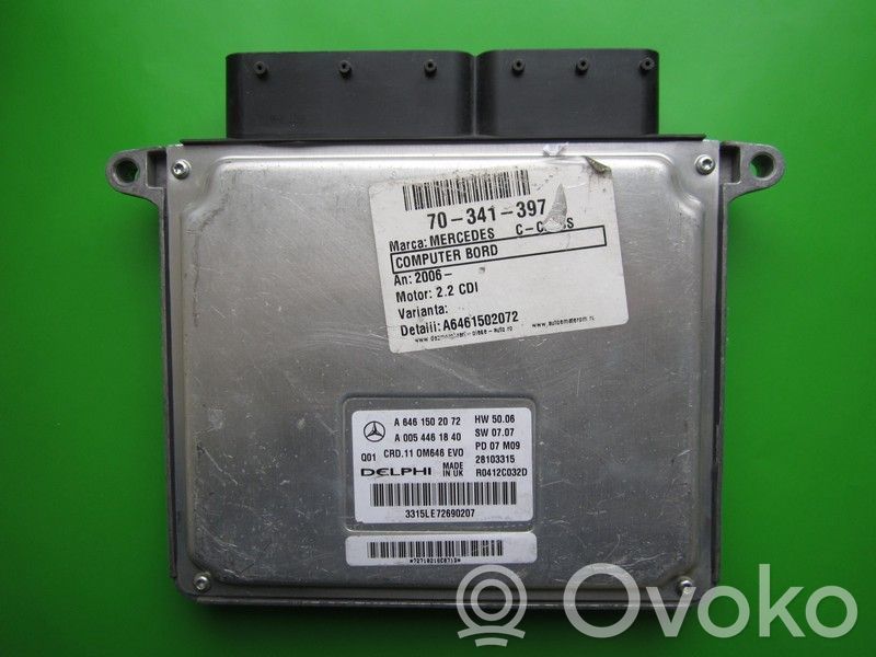 Mercedes-Benz C W204 Unitate control motor/modul ECU 