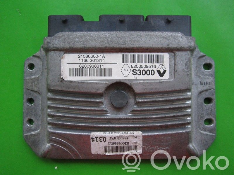 Unidad de control/módulo ECU del motor   8200936811,8200509516