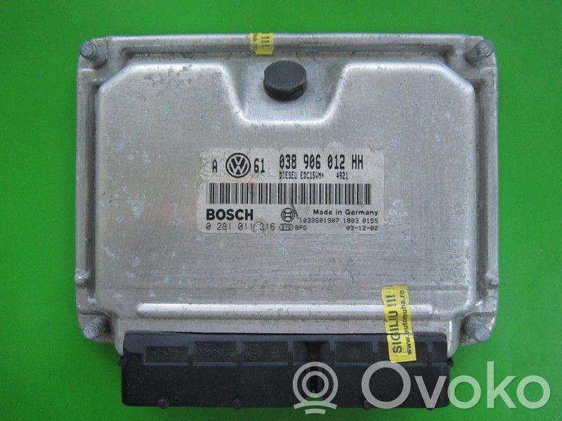 Engine control unit/module ECU   038906012HH,0281011316