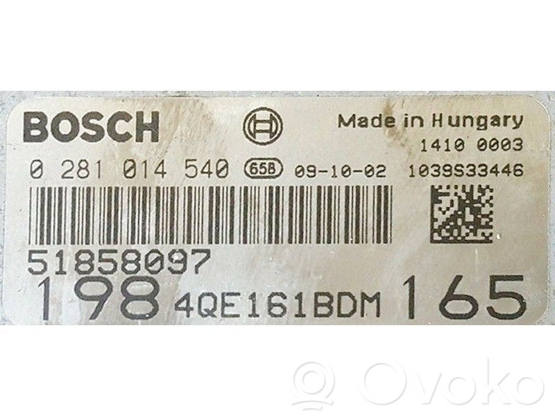 Fiat Bravo Engine control unit/module ECU 