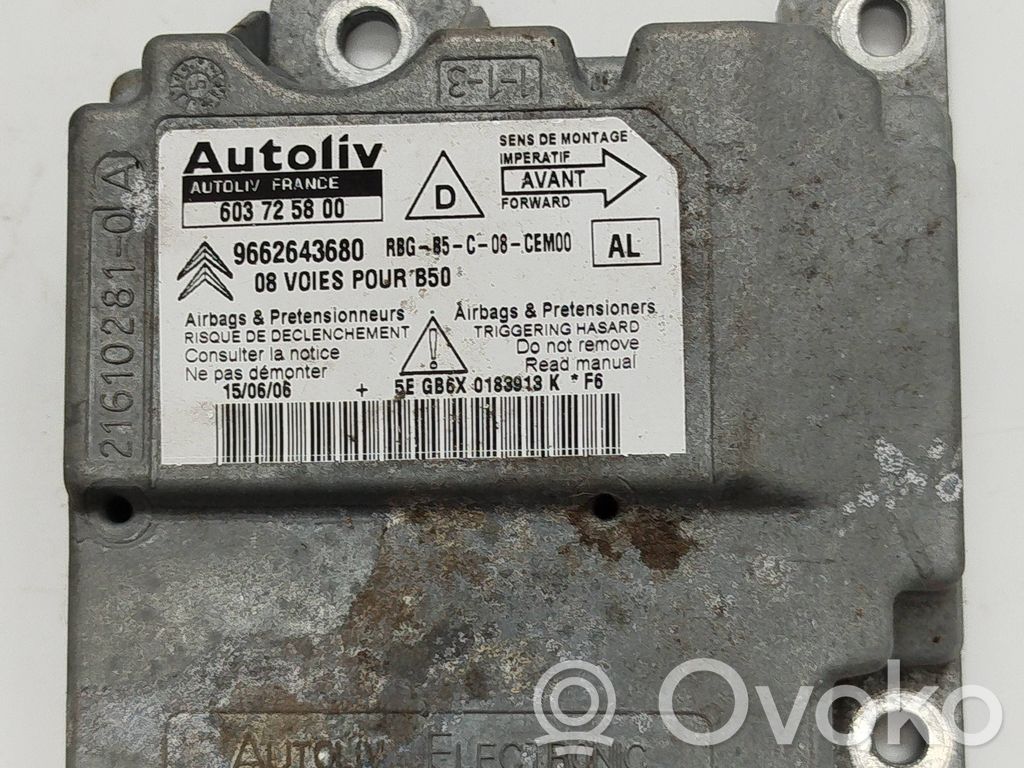 Citroen C4 I Airbag control unit/module 