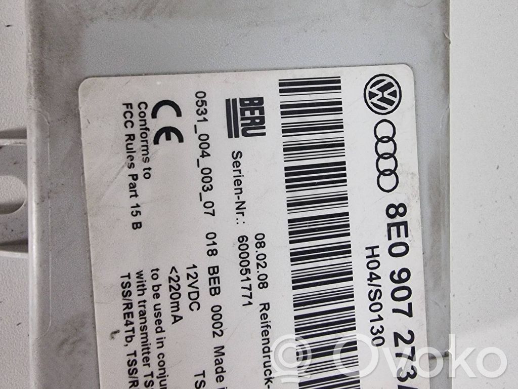 Audi A4 S4 B7 8E 8H Module de pression des pneus 