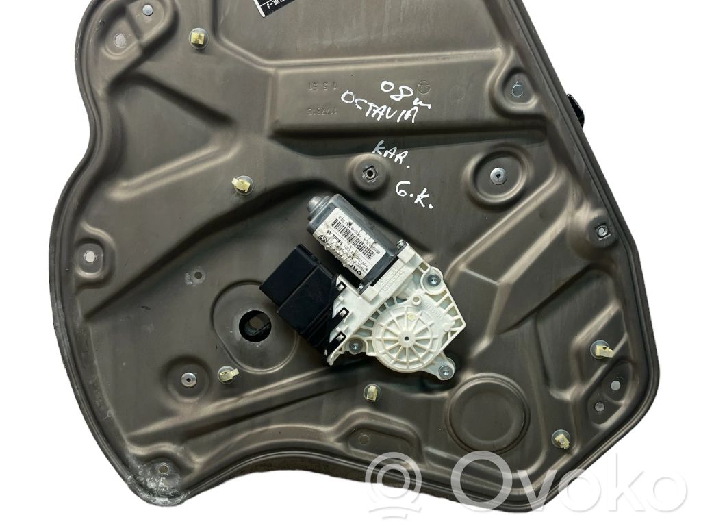 Skoda Octavia Mk2 (1Z) Silniczek podnoszenia szyby drzwi tylnych 