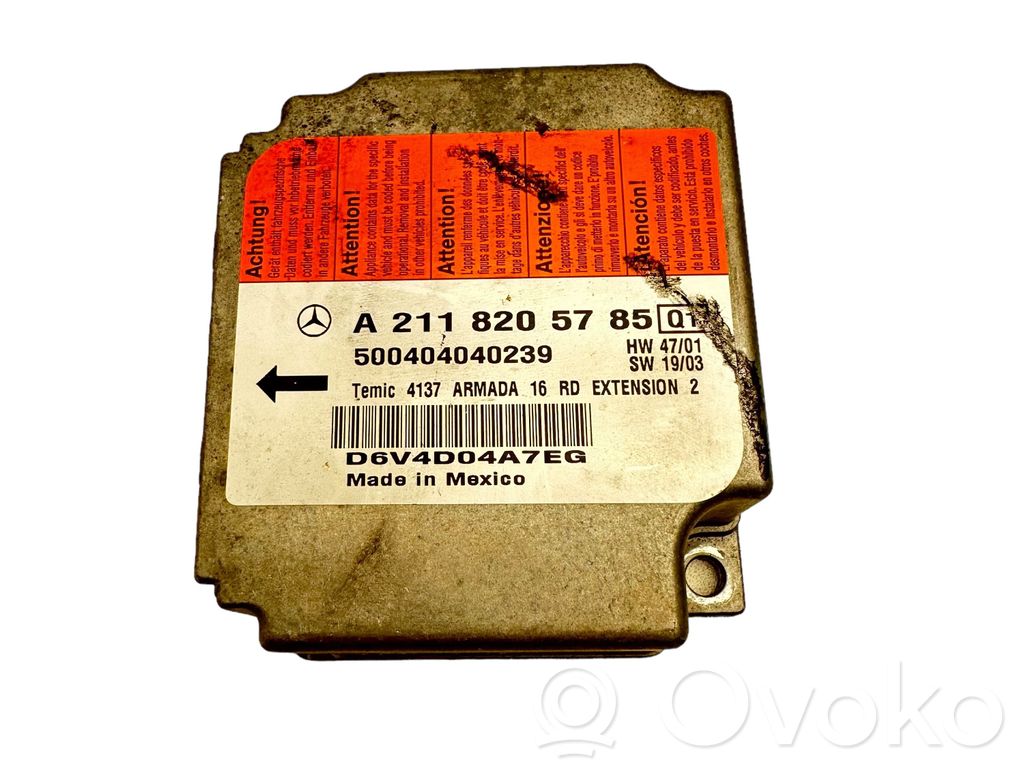 Mercedes-Benz E W211 Airbag control unit/module 
