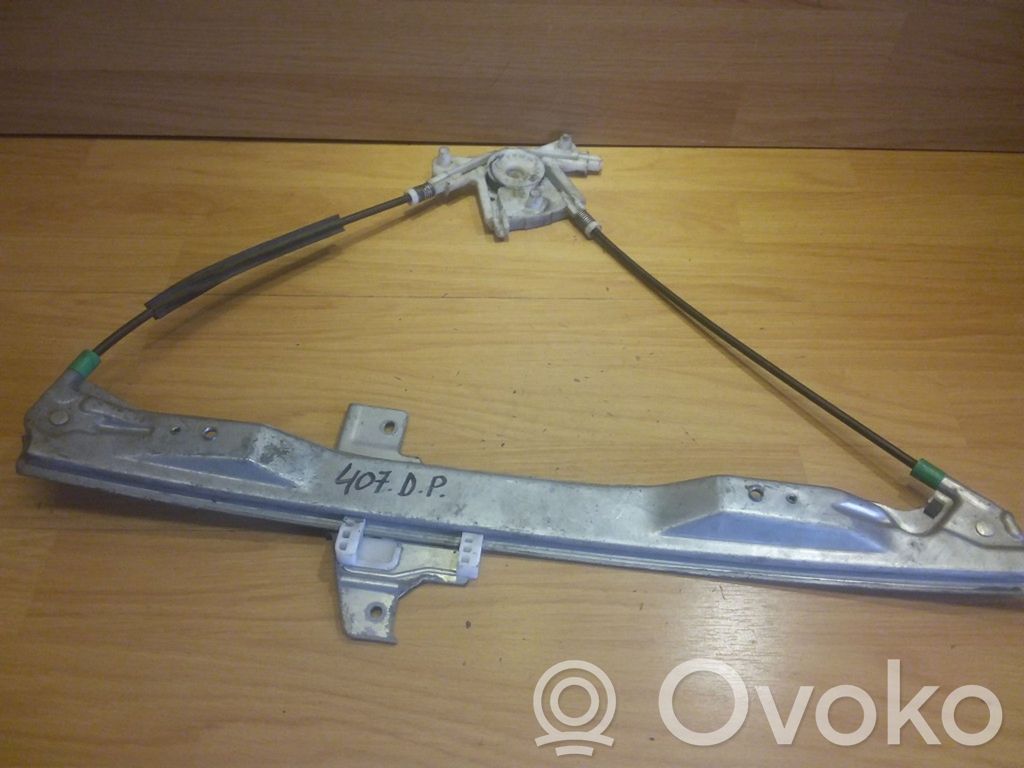 Peugeot 407 Mechanizm podnoszenia szyby przedniej bez silnika 