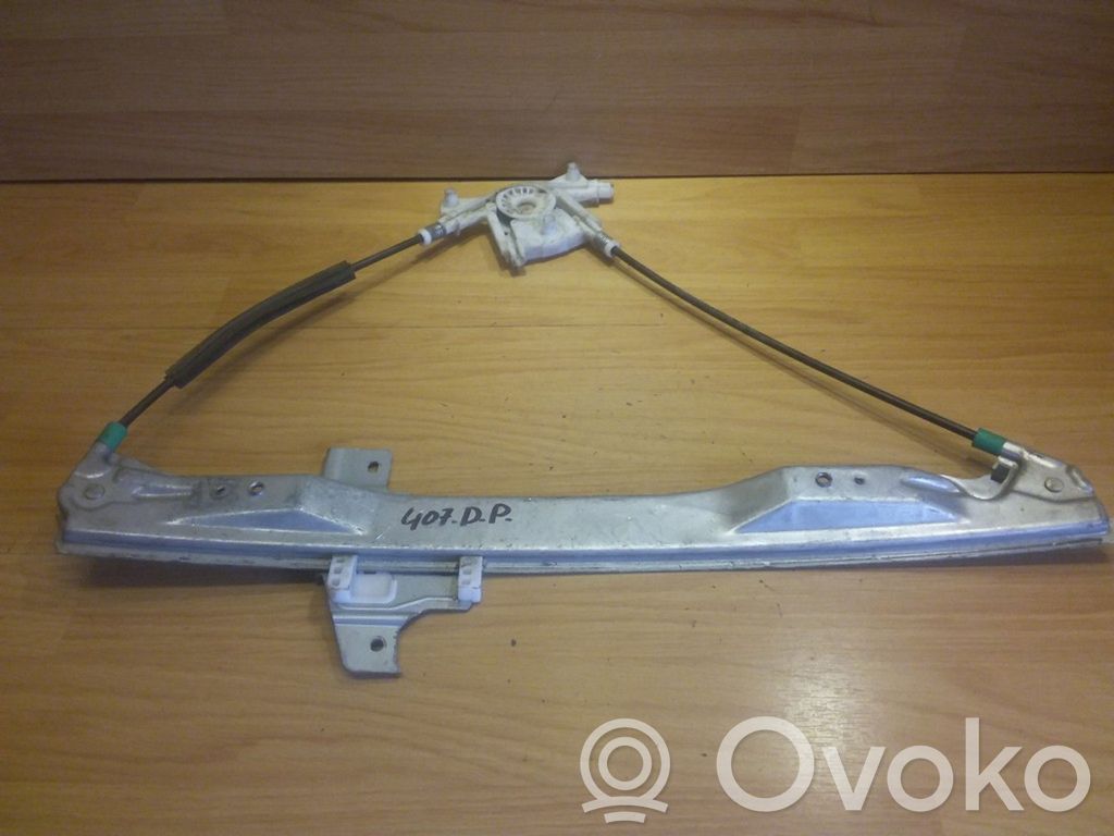 Peugeot 407 Mechanizm podnoszenia szyby przedniej bez silnika 