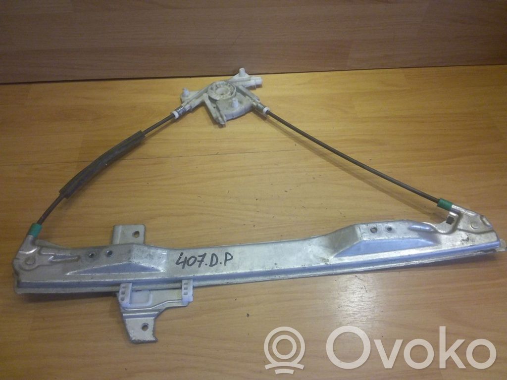 Peugeot 407 Mechanizm podnoszenia szyby przedniej bez silnika 