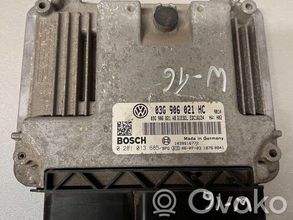 Volkswagen Golf Plus Engine control unit/module 