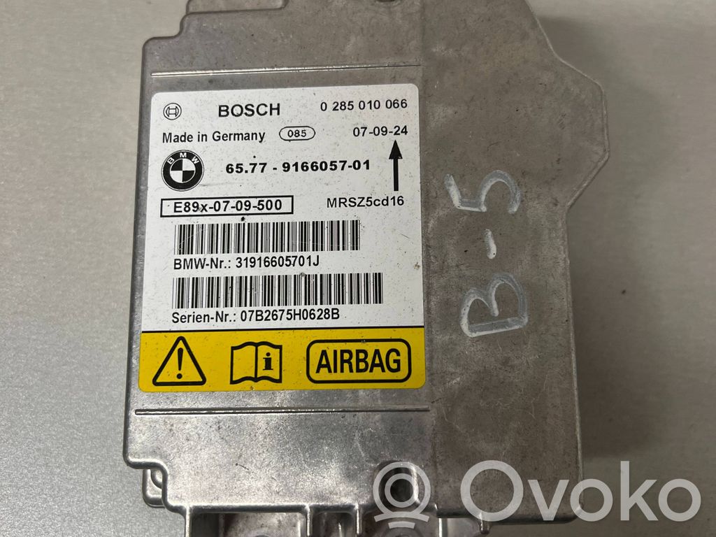 Unidad de control/módulo del Airbag   9166057,0285010066,MRSZ50016,31916605701J