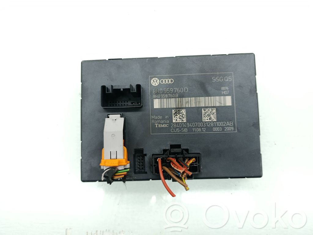 Module de commande de siège   8R0959760D,8R0959760B