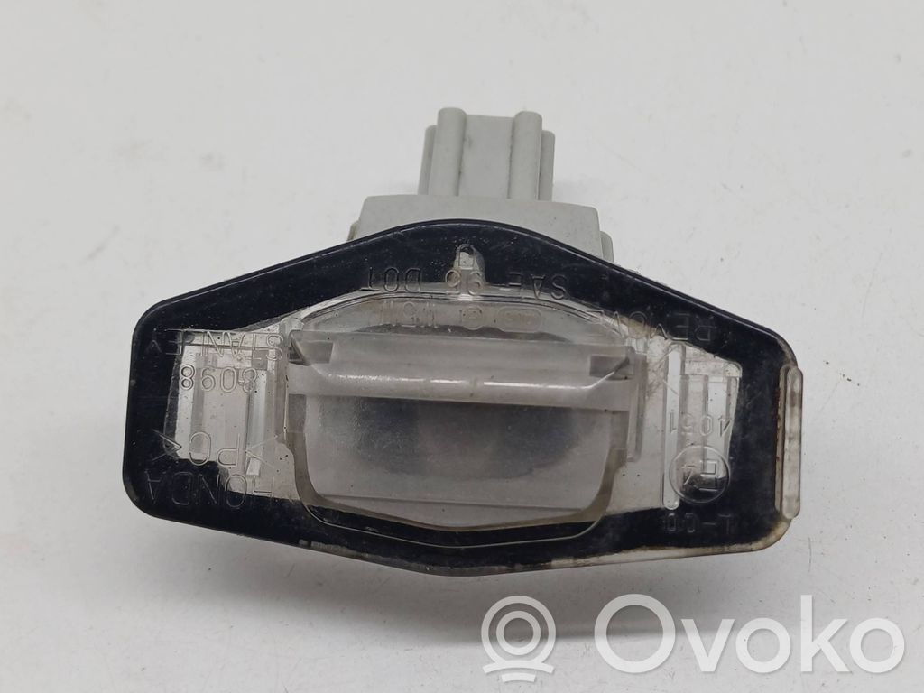 Honda Accord Lampa oświetlenia tylnej tablicy rejestracyjnej 
