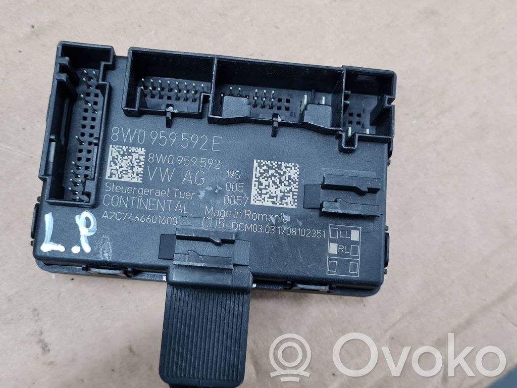 Unité de commande module de porte   8W0959592E,8W0959592,A2C7466601600