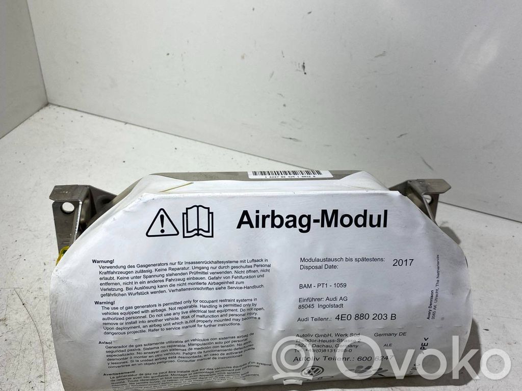Audi A8 S8 D3 4E Passenger airbag 