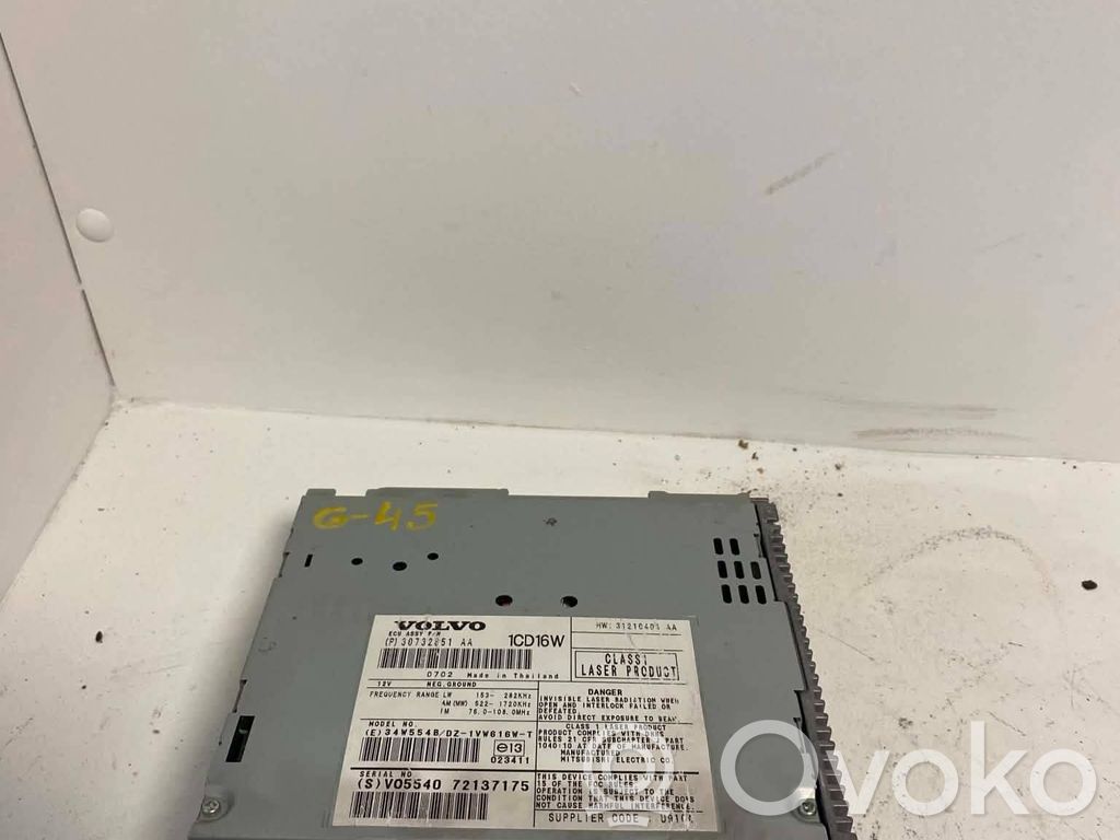 Volvo V50 Radio/CD/DVD/GPS head unit 
