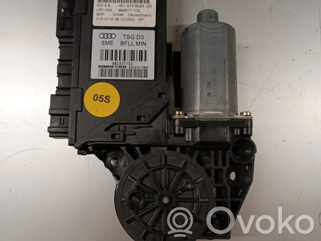 Audi A8 S8 D3 4E Motor del regulador de la ventanilla de la puerta delantera 