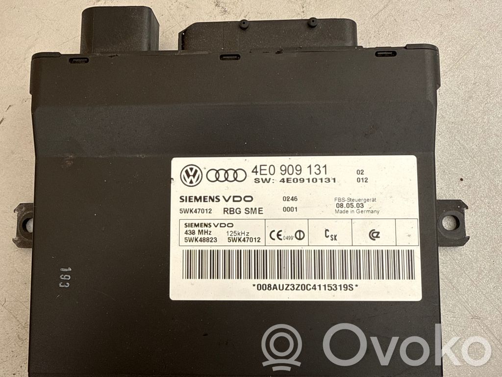 Audi A8 S8 D3 4E Komfortsteuergerät Bordnetzsteuergerät 