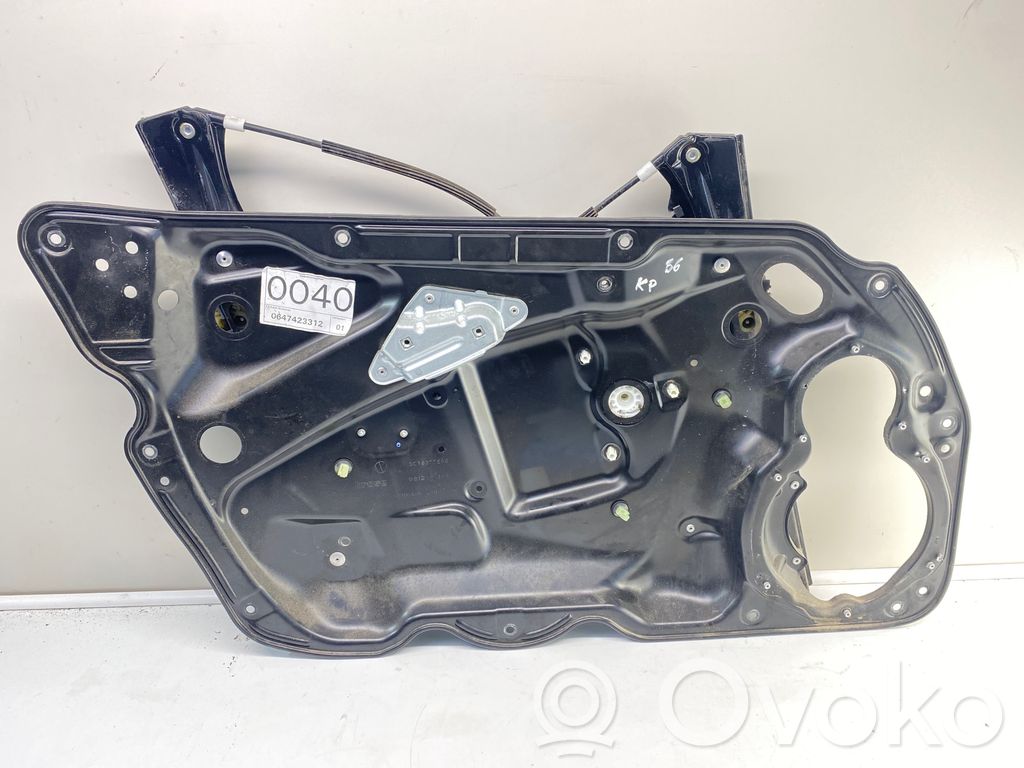Volkswagen PASSAT B6 Mechanizm podnoszenia szyby przedniej bez silnika 