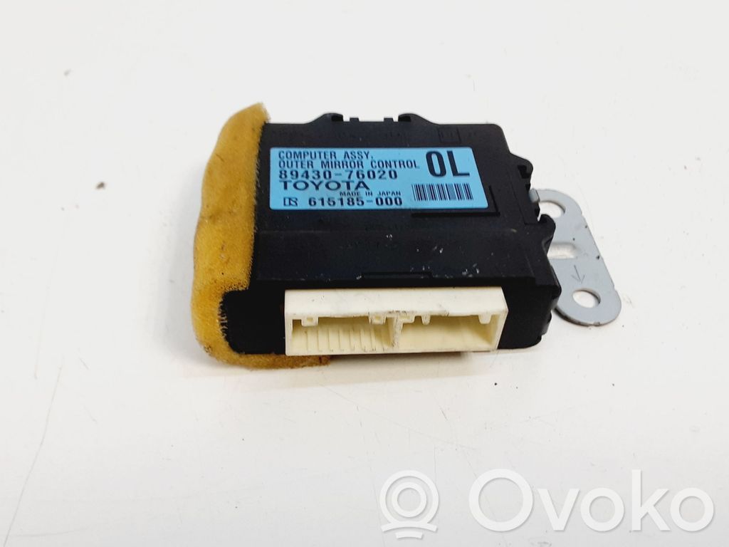 Lexus CT 200H Wing mirror control module 