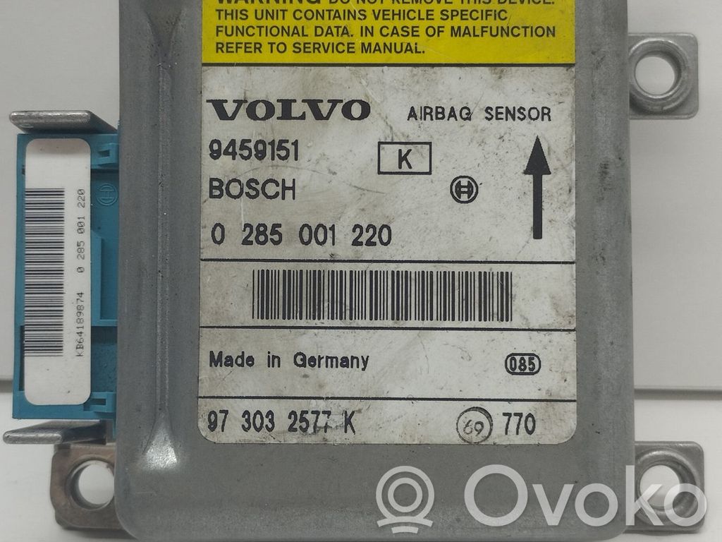 Volvo S70  V70  V70 XC Airbag control unit/module 